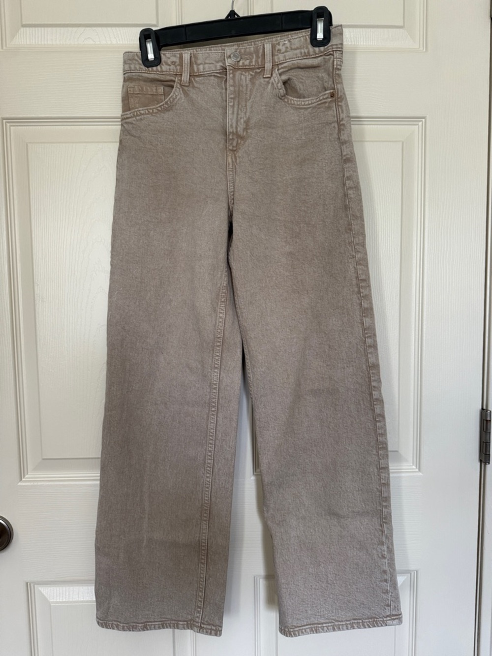 H&M Kids Wide Leg Jeans in Taupe
